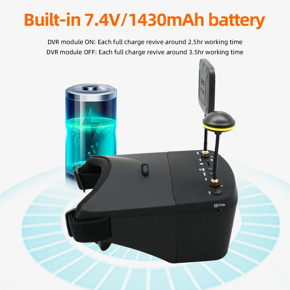 EV800D 5.8G 40CH 5 Inch 800*48 - Skyzone Cobra X V2 Fpv Goggles review and price